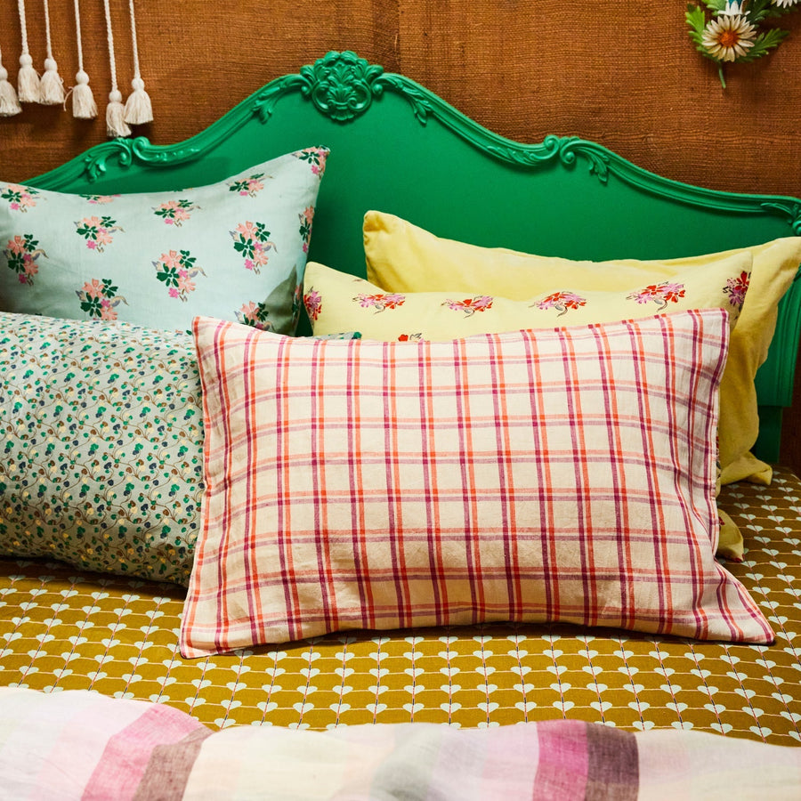Sian Linen Pillowcase Set - Poppy - Sage & Clare