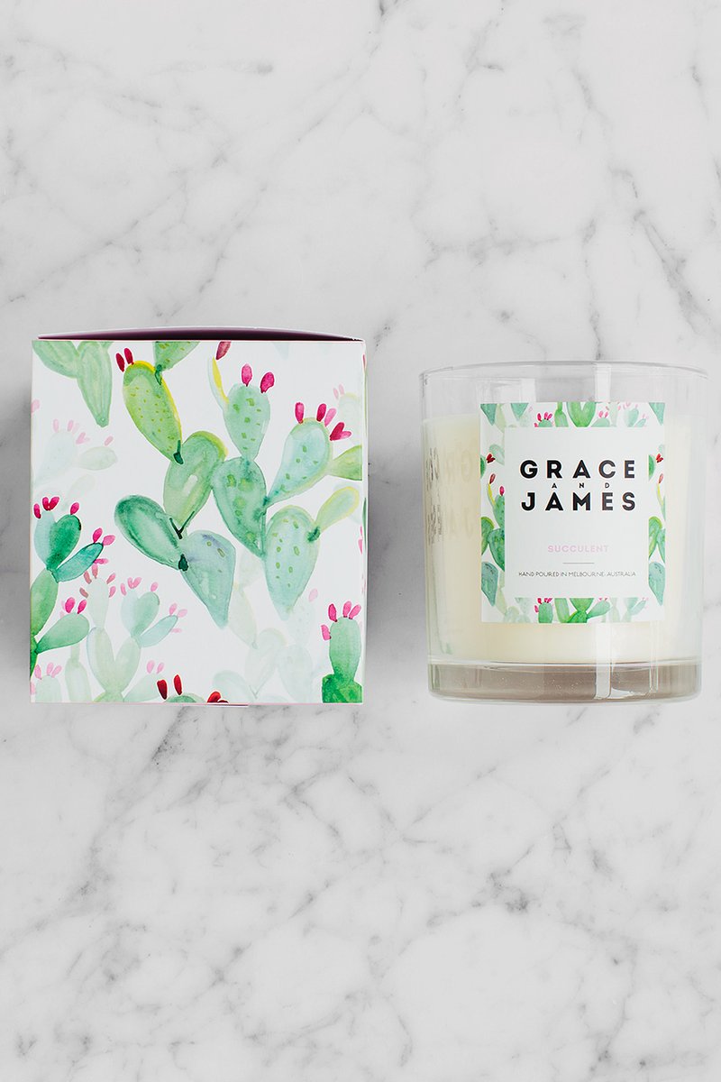 Succulent Candle - Grace & James