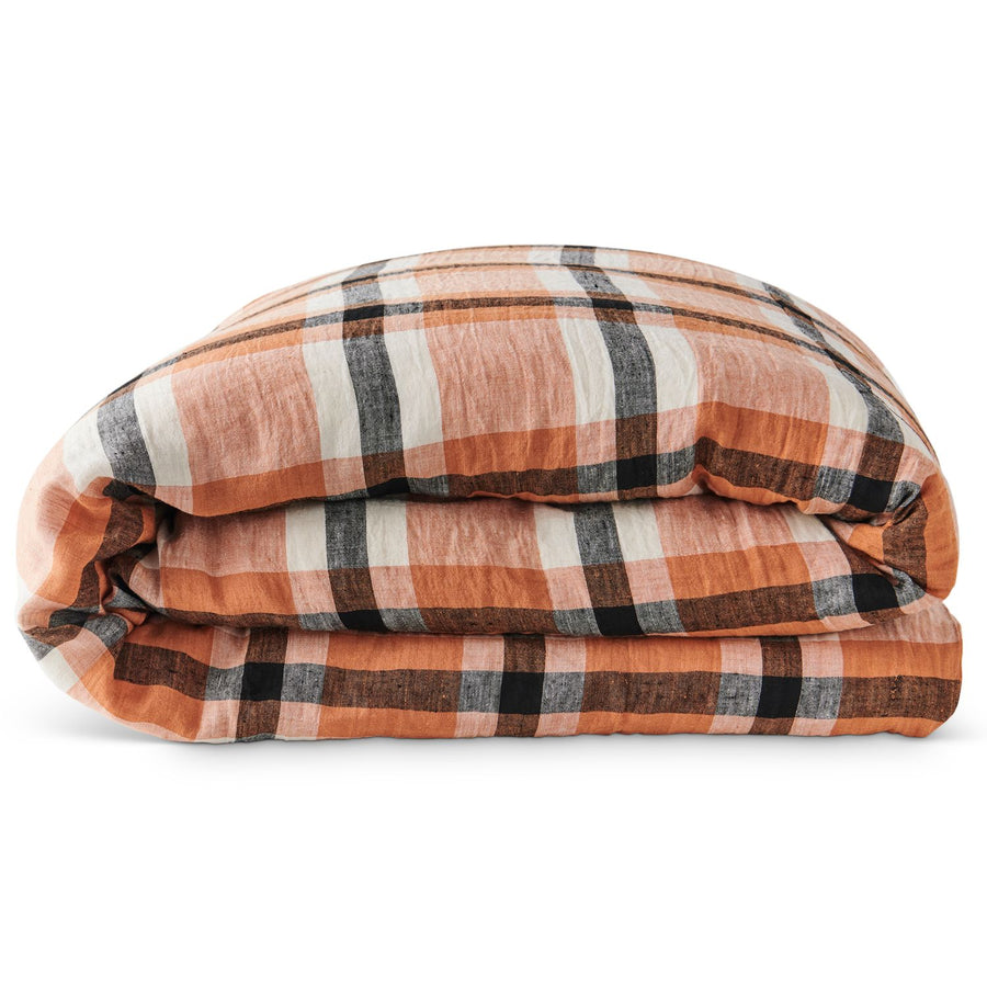 Coffee and Cream Linen Quilt Cover - Kip & Co.