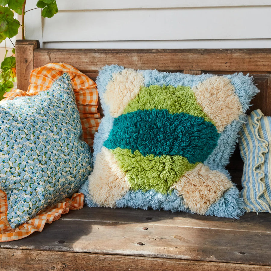 Hastings Shag Cushion - Cloud - Sage & Clare