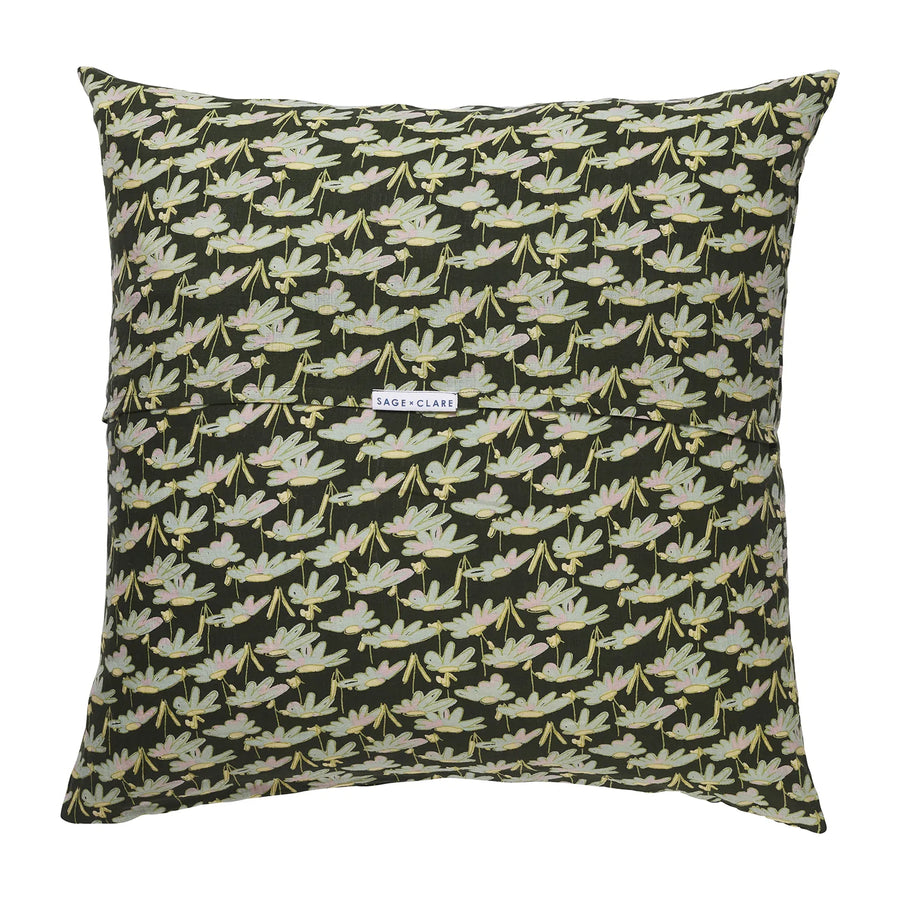 Hayle Linen Euro Pillowcase Set - Forest - Sage & Clare