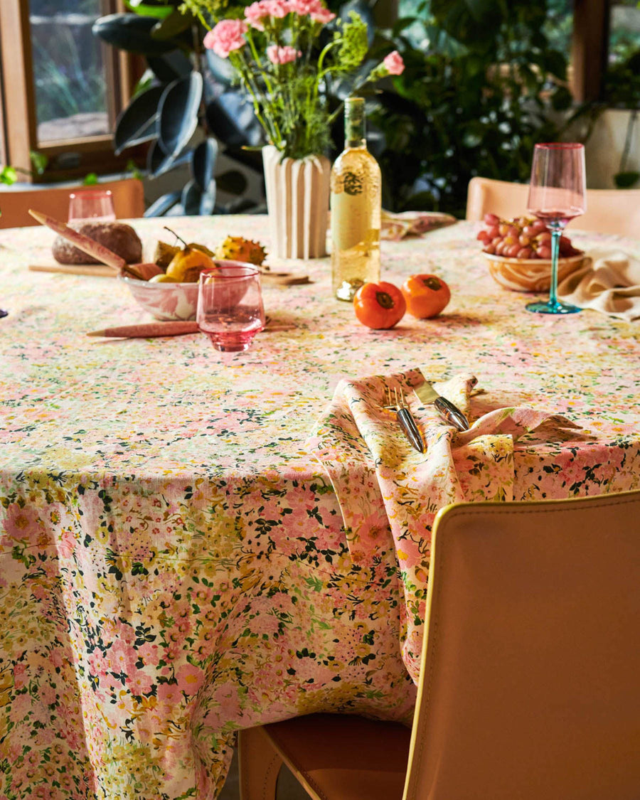 You're Beautiful Round Linen Tablecloth - Kip & Co.