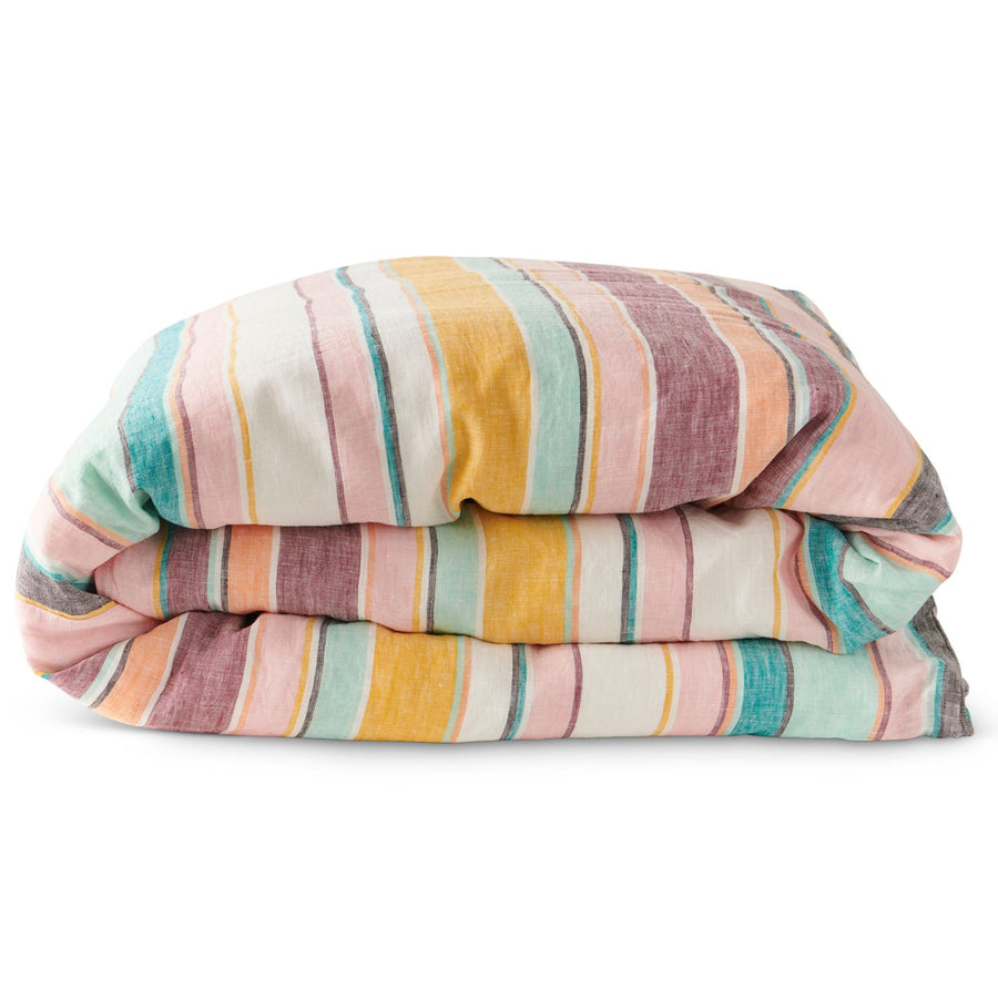 Hat Trick Woven Stripe Linen Quilt Cover - Kip & Co.