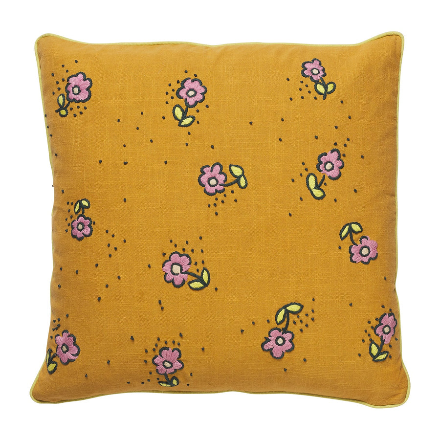 Otley Embroidered Cushion - Fudge - Sage & Clare