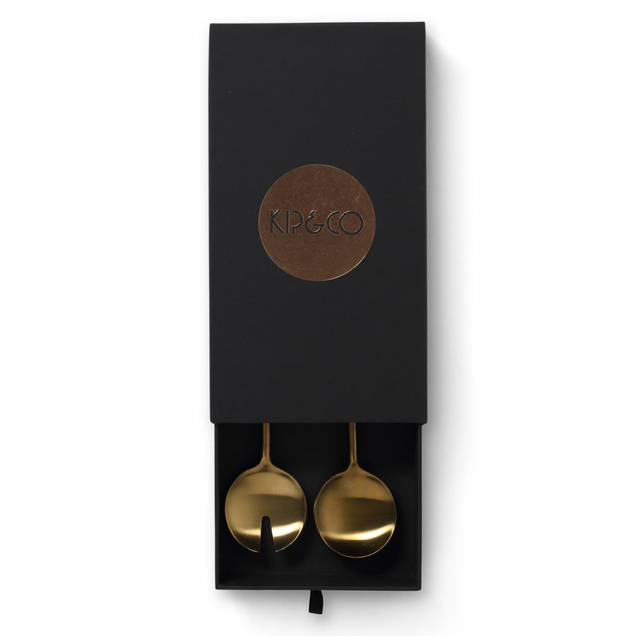 Smokey Amber Salad Servers - Kip & Co.