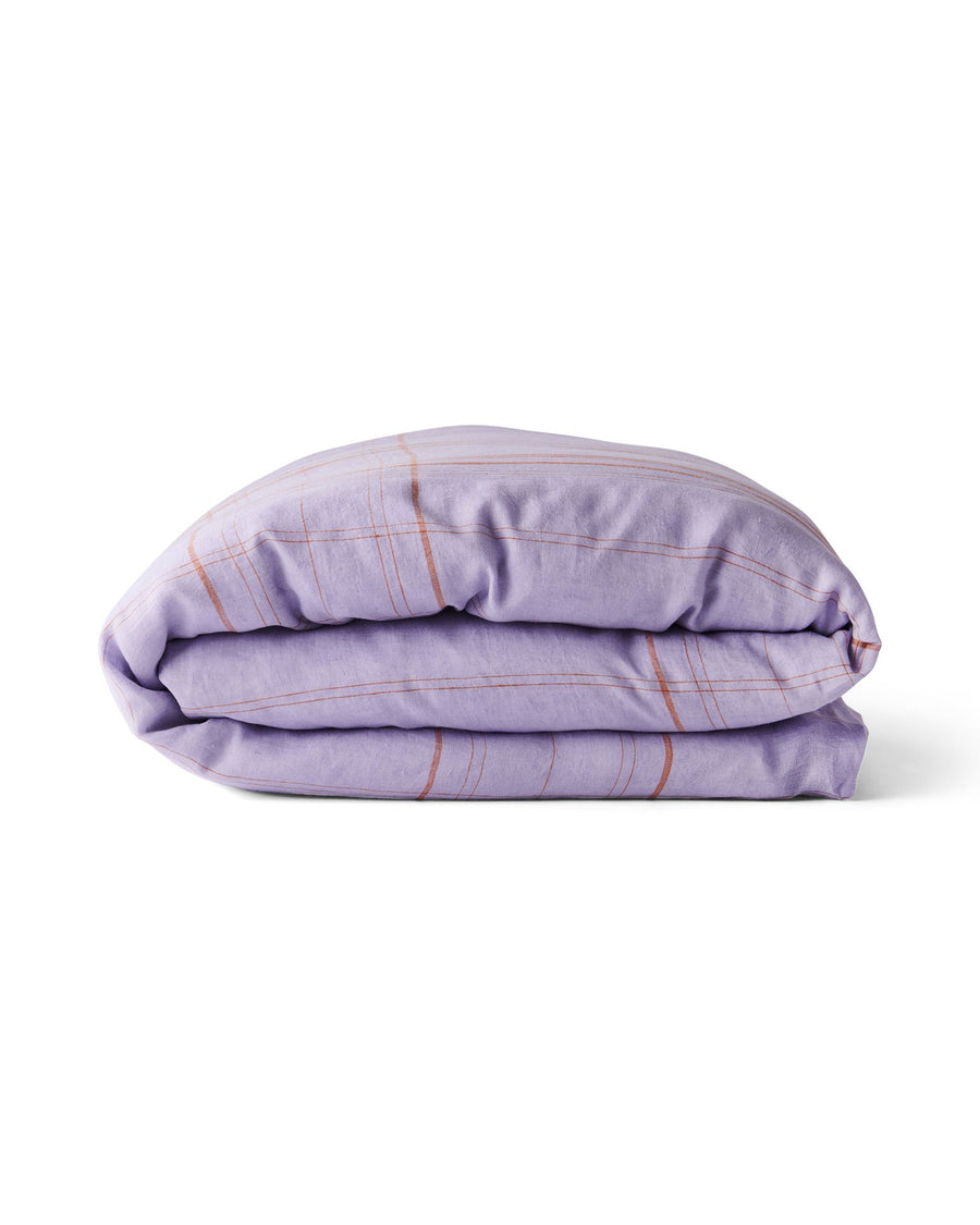 Santa Monica Tartan Linen Quilt Cover - Kip & Co.