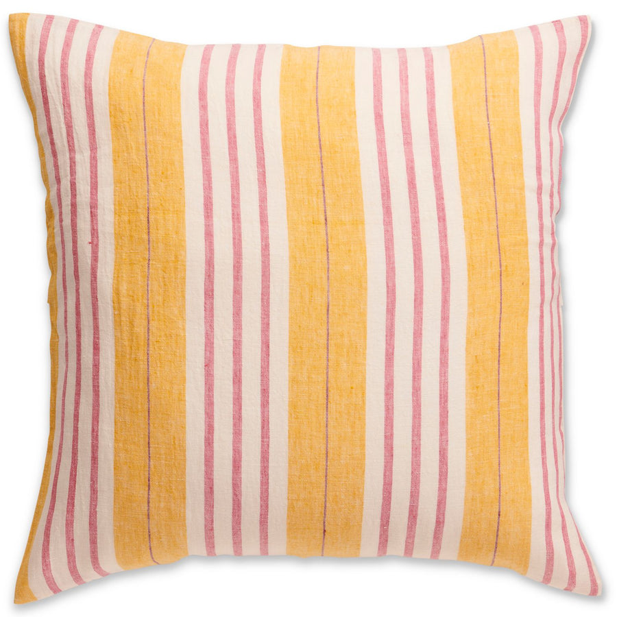 Sweet Stripe Woven Linen Euro Pillowcase - Kip & Co.