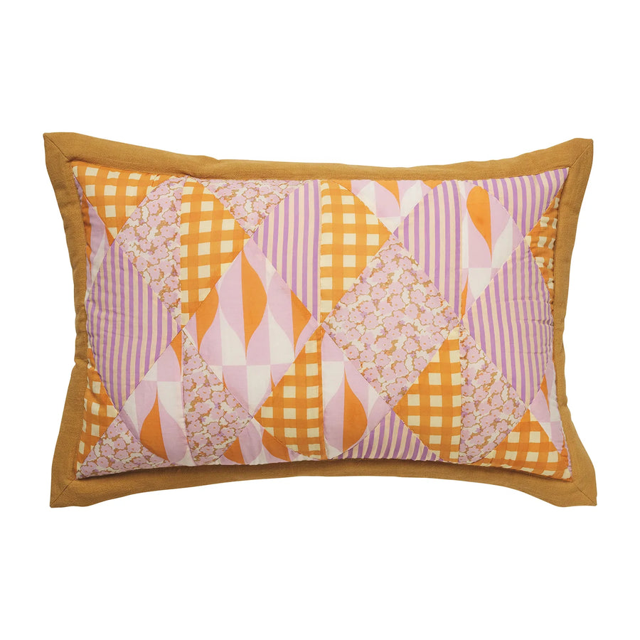 Totnes Patch Cushion - Persimmon - Sage & Clare